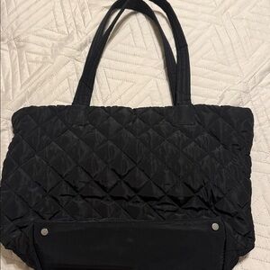 INC International Concepts Black Quilted Tote